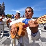 Mariachis in a square in Toluca