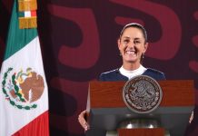 Claudia Sheinbaum speaks at a press conference