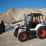 A Bobcat backhoe-loader, similar to the equipment the company plans to manufacture at its new plant in Mexico.