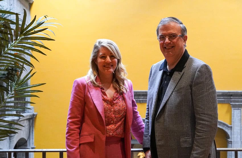 Mélanie Joly and Marcelo Ebrard