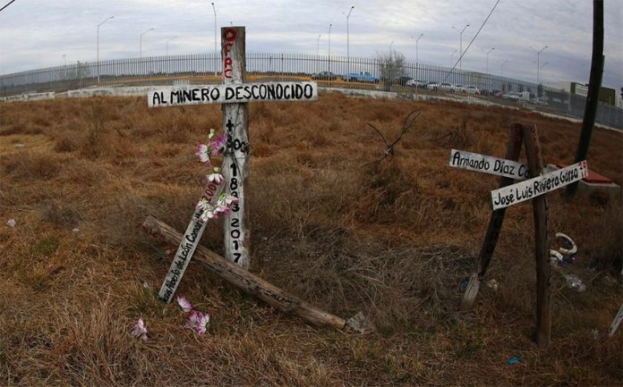 memorial A memorial to the 63 missing miners.