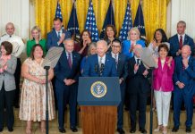 U.S. President Joe Biden at a press conference