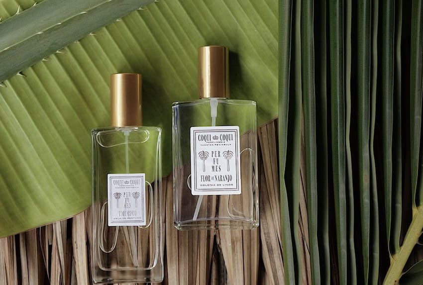 Two bottles of Mexican perfume