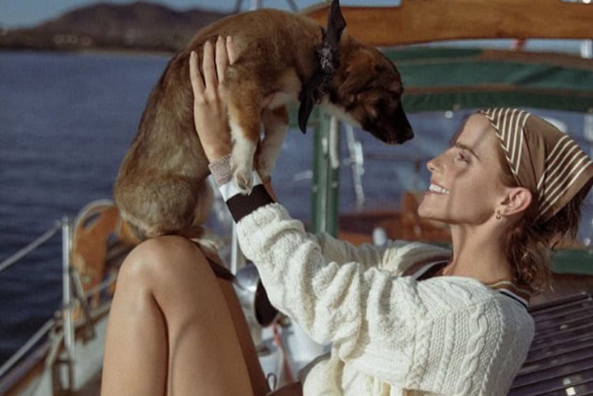 Emma Watson with her dog Sofia.