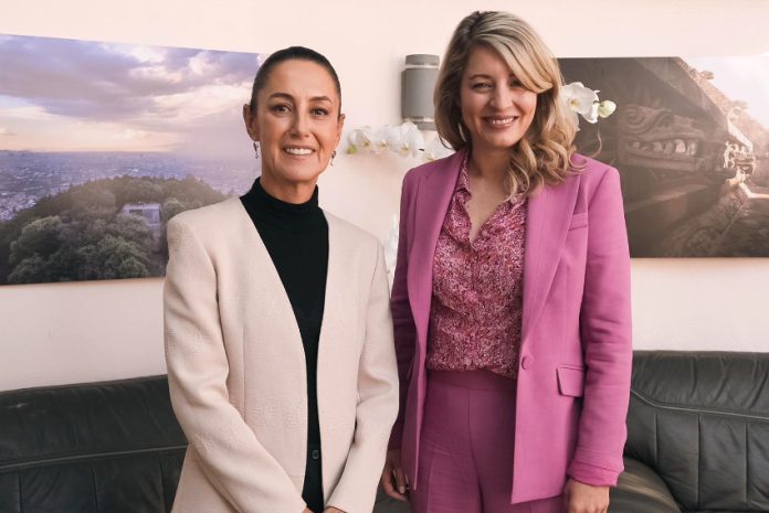 Claudia Sheinbaum and Mélanie Joly