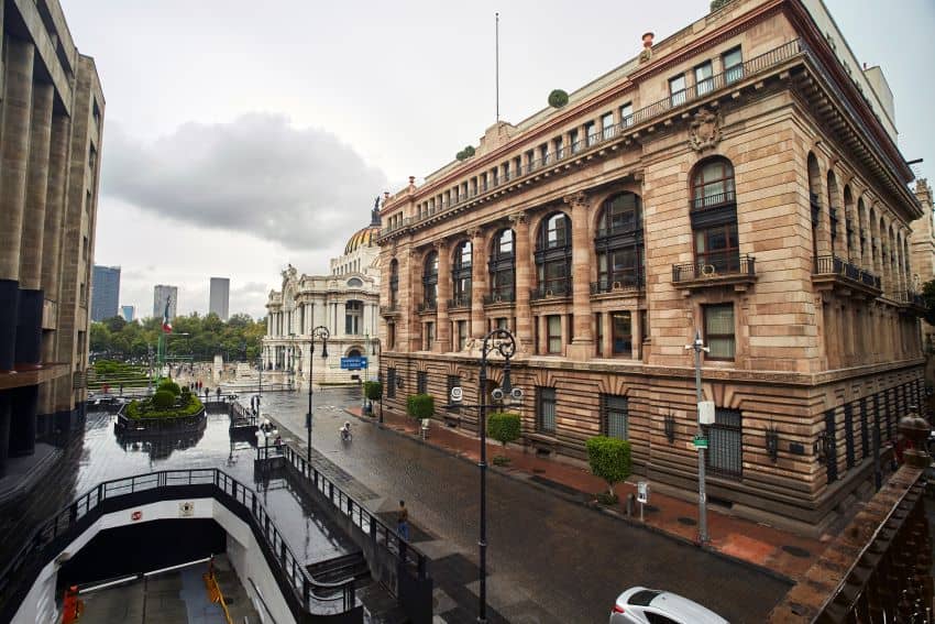 The Bank of Mexico building in Mexico City