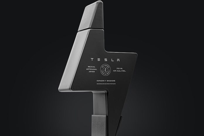 Tesla Mezcal bottle