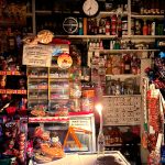 Store lit with a candle