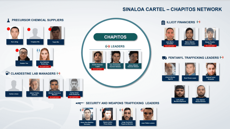 DEA graphic showing the Sinaloa Cartel